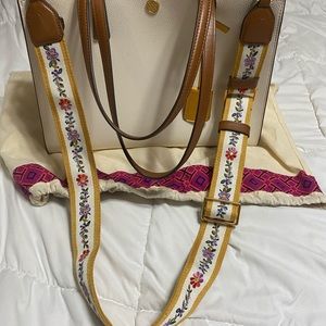 Tory Burch cream purse